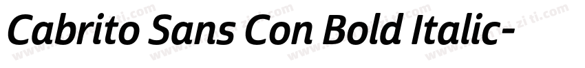 Cabrito Sans Con Bold Italic字体转换